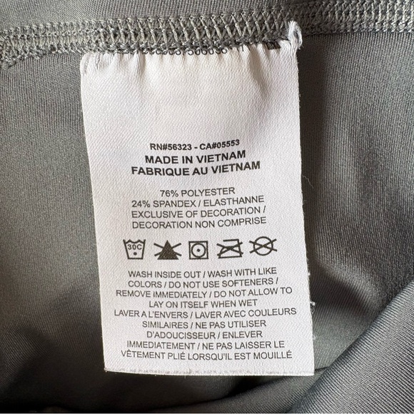 Nike Peloton Dri-Fit S Athletic Cycling Yoga‎ Running Leggings Gray Logo Ankle - Picture 6 of 8